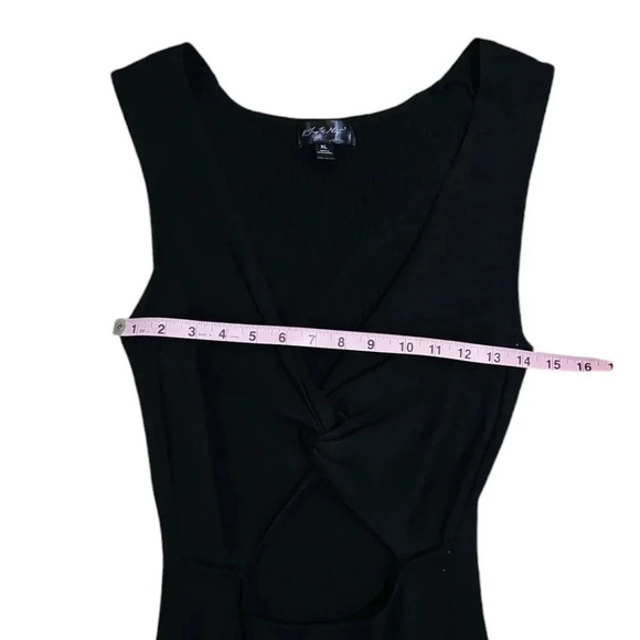 Say What? XL Y2K Ribbed Cutout Tank Midi Dress Goth Grunge Edgy - Picture 7 of 8